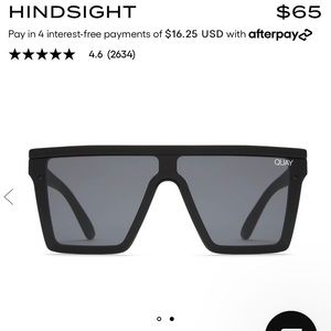 BESTSELLER QUAY Australia Hindsight Sunglasses in great condition